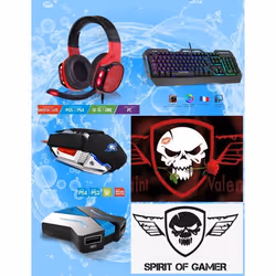 Pack GAMER Spirit Of Gamer PRO-MK7 CASQUE + SOURIS + CLAVIER + CONVERTISSEUR PS4 PS5 SWITCH XBOX