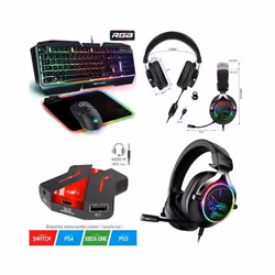 Pack de périphériques gaming - Spirit Of Gamer - PRO-MK19 - Clavier rétro-éclairé - Souris optique - Casque 7.1