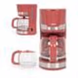 Cafetière Électrique - Haute Qualité - 1000W - 15 Tasses - Inox Rouge - Système Anti Gouttes