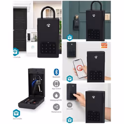 Boîte à clés Bluetooth intelligente Serrure à clé DIGITALE usage professionnel (location de maison garages) avec code d’accès