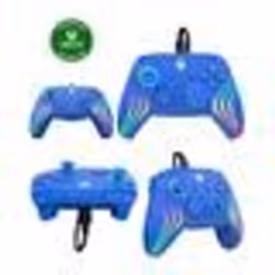 Manette de jeu - MICROSOFT - Blue Afterglow Wave LED - Filaire - 3M - Personnalisable