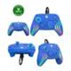 Manette de jeu - MICROSOFT - Blue Afterglow Wave LED - Filaire - 3M - Personnalisable