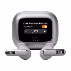 JBL Live Beam 3, Sans fil, 20 - 40000 Hz, Appels/Musique/Sport/Au quotidien, 82 g, Casque, Argent