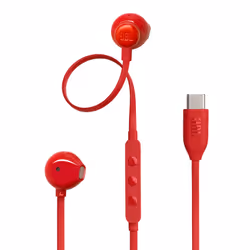 JBL Tune 305C, Avec fil, 20 - 40000 Hz, Appels/Musique, 15,3 g, Casque, Rouge