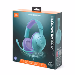 JBL Quantum 100M2 Casque Avec fil Arceau Jouer Cyan - Vue supplémentaire 8