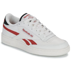 Sneaker - REEBOK - Club C Revenge - Cuir pleine fleur - Couleur Chalk Flasrd Black - Talon plat