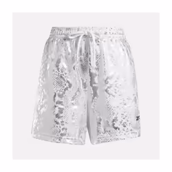 Reebok modèle Womens B-ball Off-court Allover Print Shorts 5 Blanc - M