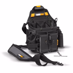 pochette à outils pour compagnon électricien + bandoulière tb-ct-114 construction robuste. la pochette cliptech™ s'accroche e ...