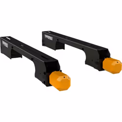 Les supports universels robustes permettent de monter rapidement les outils d'atelier sur des supports de scie à onglets robu ...