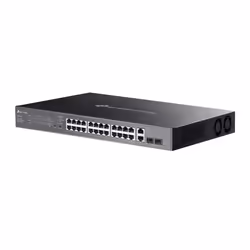 TP-Link Omada ES228GMP commutateur réseau Géré Gigabit Ethernet (10/100/1000) Connexion Ethernet, supportant l'alimentation via ce port (PoE) Noir