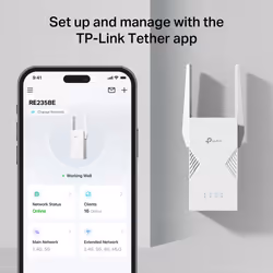 TP-Link BE3600 Émetteur et récepteur réseau Blanc 2500 Mbit/s - Vue supplémentaire 6