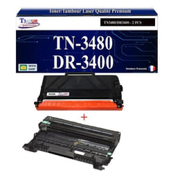 Kit Tambour compatible pour Brother MFC-L5700DN MFC-L5750DW DR3400 - 30 000 pages - T3AZUR