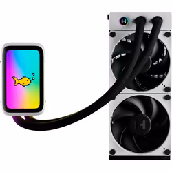 HYTE THICC Q60, Kit de refroidissement du liquide, 12 cm, 47,3 dB, 105,8 cfm, Noir, Blanc