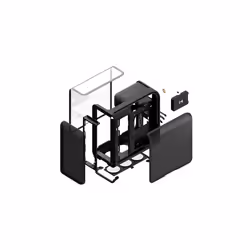 HYTE X50 MID TOWER CASE PITCH BLACK - Vue supplémentaire 7