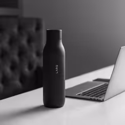 LARQ Bottle PureVis Utilisation quotidienne, Fitness, Randonnée, Sports 500 ml Acier inoxydable Noir