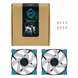 Iceberg Thermal IceGALE ARGB Boitier PC Ventilateur 14 cm Noir 2 pièce(s)