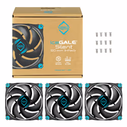 Iceberg Thermal IceGALE Silent Boitier PC Ventilateur 12 cm Noir 3 pièce(s)