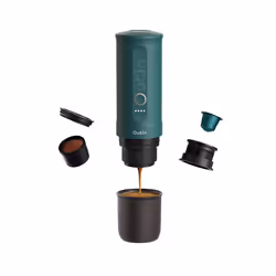 Outin Nano, Noir, Bleu, Café moulu, 20 bar, 92 °C, 0,08 L, 7500 mAh