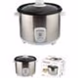 Cuiseur Riz 18L avec Cuve amovible anti-adhérente 2 positions de chauffe Témoin de Cuisson couleur INOX