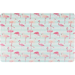 Set de table Rectangulaire Flamants Roses rayé