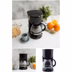 Cafetière électrique - NOIRE - 6 TASSES - 600W - Maintien au chaud - Système anti-gouttes - Arrêt automatique
