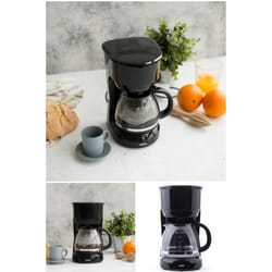 Cafetière électrique - NOIRE - 6 TASSES - 600W - Maintien au chaud - Système anti-gouttes - Arrêt automatique