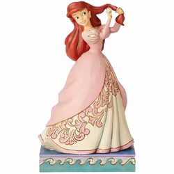 Figurine Disney Ariel 18 cm Résine aspect bois peinte à la main Dim : 18 x 10 x 9 cm