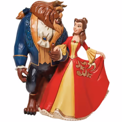 Statuette de collection La Belle et La Bête - Noël Enchanté Livrée en boite Figurine en résine Hauteur 23 cm - Largeur 19 cm ...