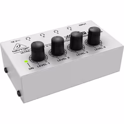 Behringer HA400 amplificateur pour casque Noir, Gris