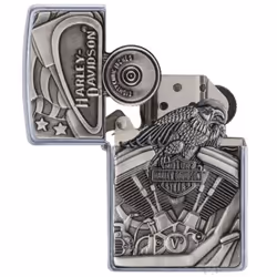 Zippo Harley Davidson Véritable briquet Zippo fabriqué aux USA - Rechargeable - Livré vide Livré en boite cadeau Dim : 5.7 x  ...