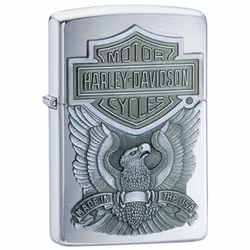 Briquet Zippo Harley Davidson Made In USA Véritable briquet Zippo fabriqué aux USA Rechargeable Livré vide Garantie à vie En  ...