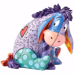 Statuette de Collection Bourriquet par Britto En résine colorée et peinte à la main Hauteur 11 cm
