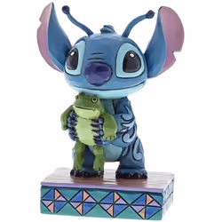 Statuette de collection Stitch et la grenouille Hauteur : 10 cm - Largeur : 6 cm - Profondeur : 7 cm Résine aspect bois Peint ...