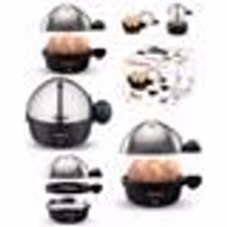 Cuiseur à œufs - MARQUE - 350W - Cuit 7 œufs - Cuit 4 œufs au plat - Inox facile à nettoyer