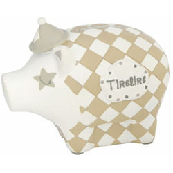 Amadeus - Petite tirelire cochon damier modèle 1