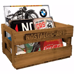 Casier en bois brut Nostalgic-Art - LIVRE VIDE Bois brut Dim : Hauteur 31 cm - Largeur 45 cm - Profondeur 25 cm Inspirez-vous ...