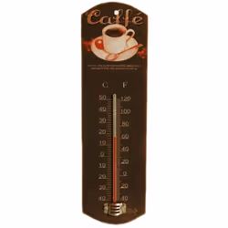 Thermomètre Caffé Métal De + 50 C° à - 40 C° Dim : 27 x 8 cm