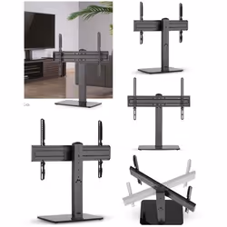 Support TV mural PIVOTANT avec base en verre 37-70 maximal charge 40 kg Acier noir