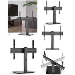 Support TV mural PIVOTANT avec base en verre 37-70 maximal charge 40 kg Acier noir