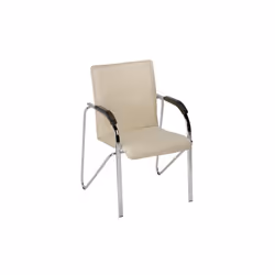 Du style avant toute chose, un fauteuil qui en impose. Fauteuil de bureau en simili cuir. Assise et dossier skaï ivoire ou ha ...