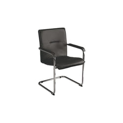 Fauteuil visiteur simili cuir Rumba - noir