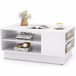 À propos de cet article 【Rangement à deux niveaux】Cette table basse dispose de 2 étagères de rangement, offrant un espace gén ...