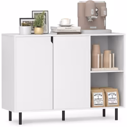 À propos de cet article 【Rangement pratique】Ce buffet blanc comprend un plan de travail de 106 cm x 38 cm, une armoire à 2 po ...