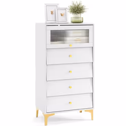 À propos de cet article 【Espace de Rangement Suffisant 】Dotée d’un petit cabinet et de 4 tiroirs de rangement, cette commode ...
