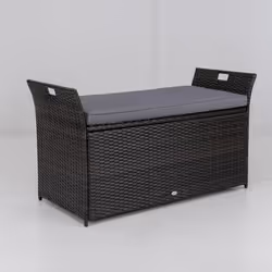 À propos de cet article 【Design 2-en-1】Avec son plateau de 112 cm de large, notre banc d'extérieur avec rangement peut confor ...