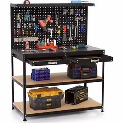 À propos de cet article 【Établi ultra résistant】Avec une construction en métal renforcé, cette table de travail de 121 x 61 c ...