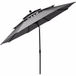 Attributs : 【3 niveaux et double ventilation】Contrairement à d’autres parasols, le parasol de patio à 3 niveaux avec deux bou ...
