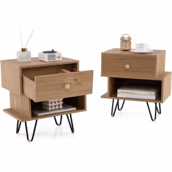 À propos de cet article 【Design irrégulière originale】Notre table de chevet présente un design très créatif avec une forme ir ...