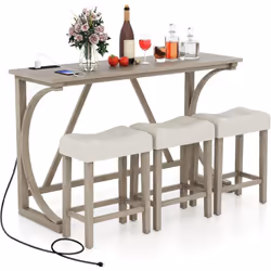 Description : Transformez votre espace avec notre ensemble de table de bar confortable. Asseyez-vous dans des sièges selle mo ...