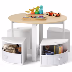 Description : Améliorez l'aire de jeu de votre enfant avec cette table et 4 tabourets gigognes polyvalent. Parfait pour diver ...